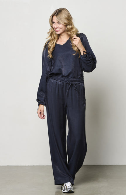 &Co woman Blouse Marbelle Navy BL404 Stretchshop.nl