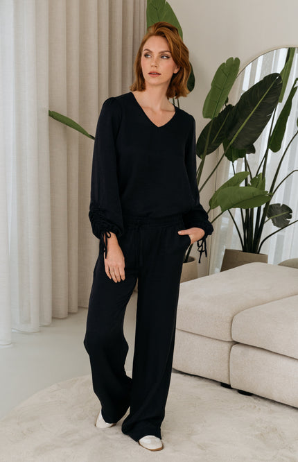 &Co woman Blouse Marbelle Navy BL404 Stretchshop.nl