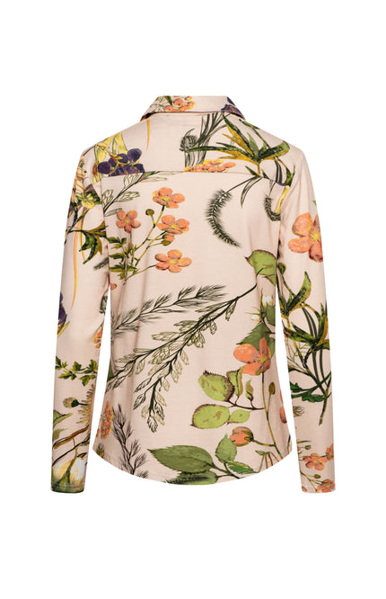 &Co woman Blouse Vayen Flower Powder Pink Multi BL412 Stretchshop.nl