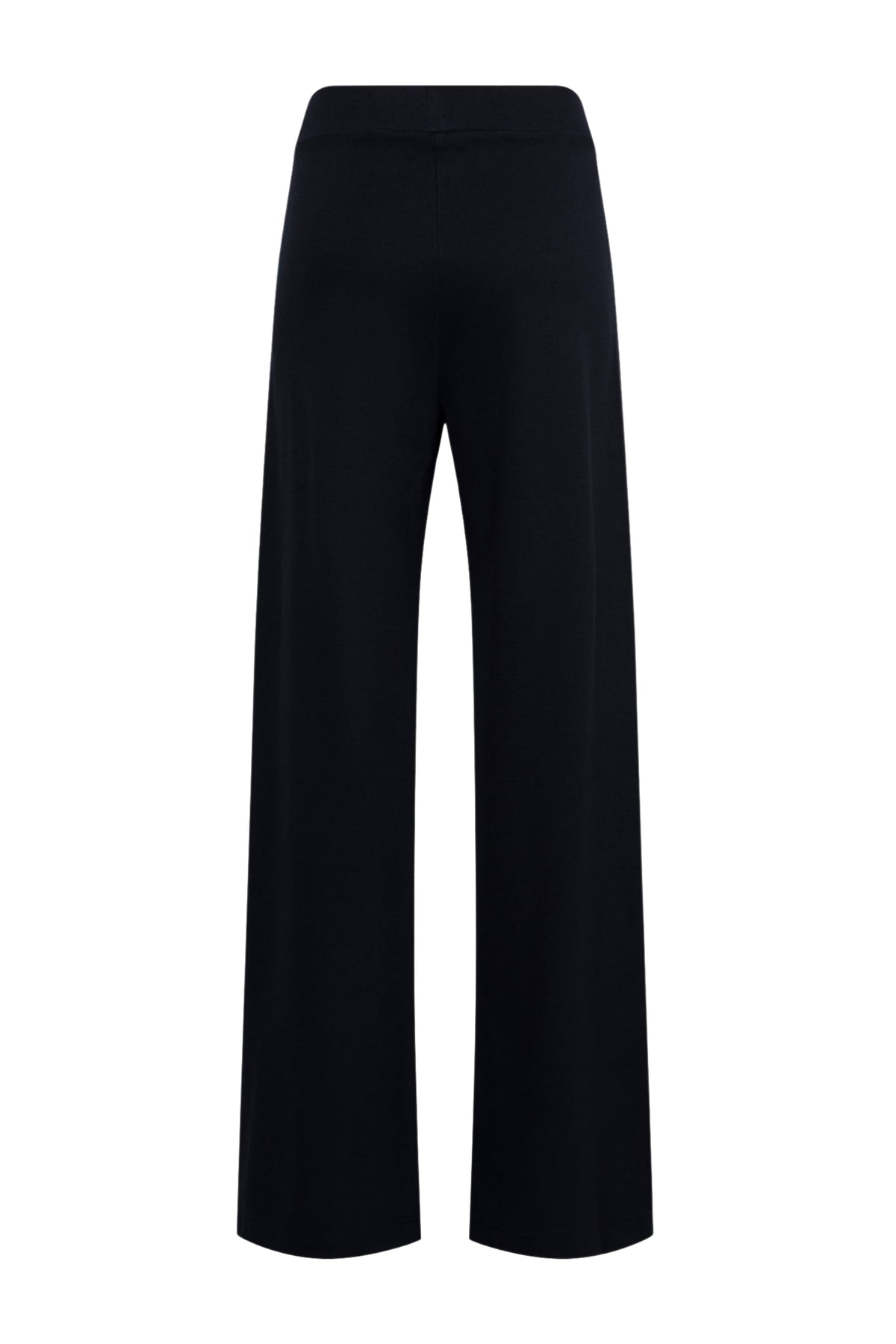 Navy blauwe lange broek Dacia Punta van &Co woman, getoond in een stijlvolle pasvorm op een model.