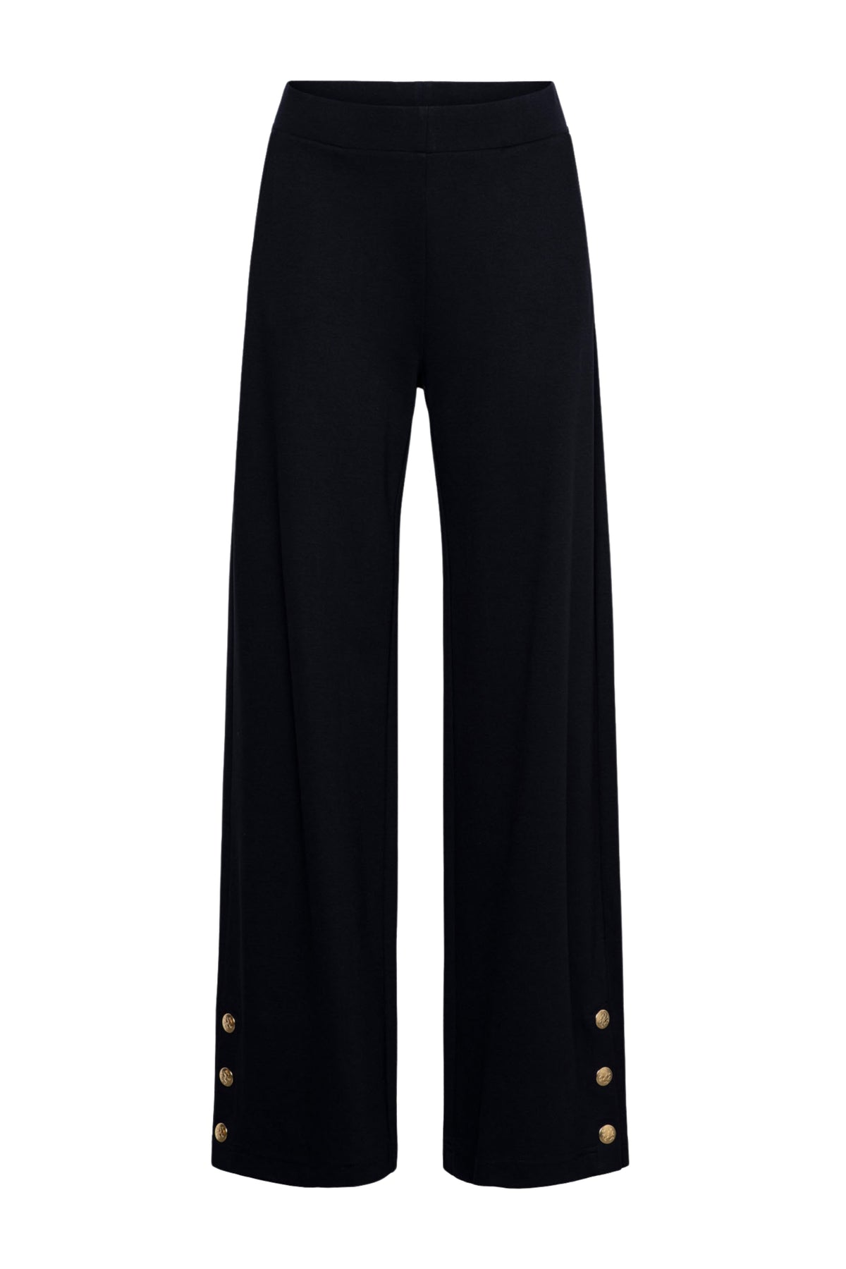 Navy blauwe Dacia Punta Long broek van &Co woman, casual damesbroek met rechte pasvorm en comfortabele stof.