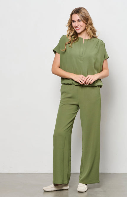 &Co woman Broek Nadine Olive PA352 Stretchshop.nl