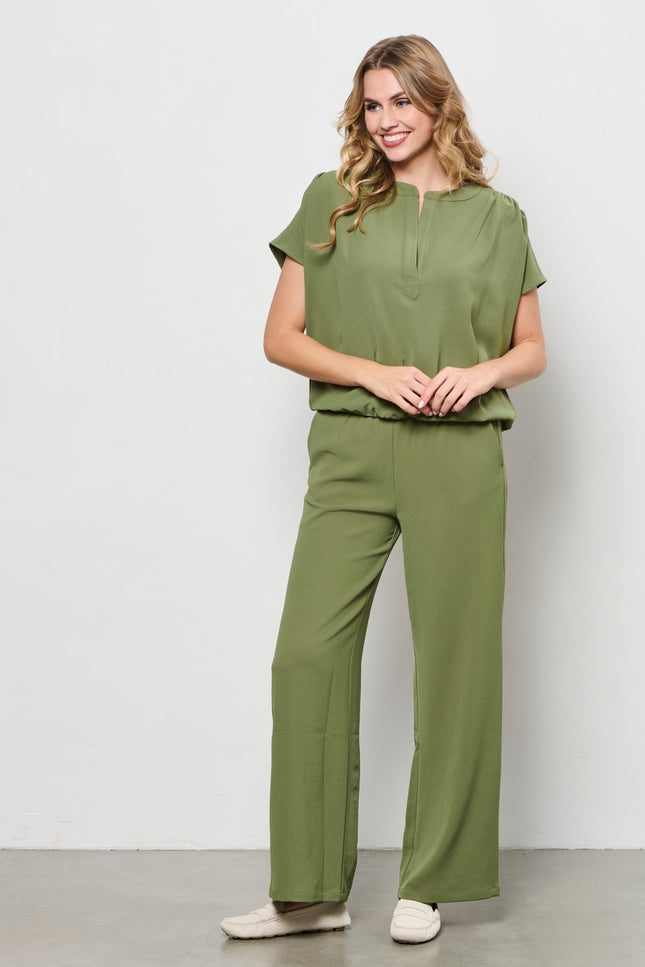 &Co woman Broek Nadine Olive PA352 Stretchshop.nl