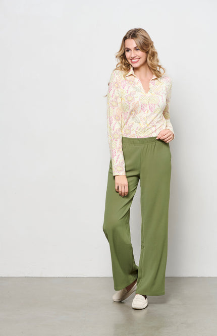 &Co woman Broek Nadine Olive PA352 Stretchshop.nl