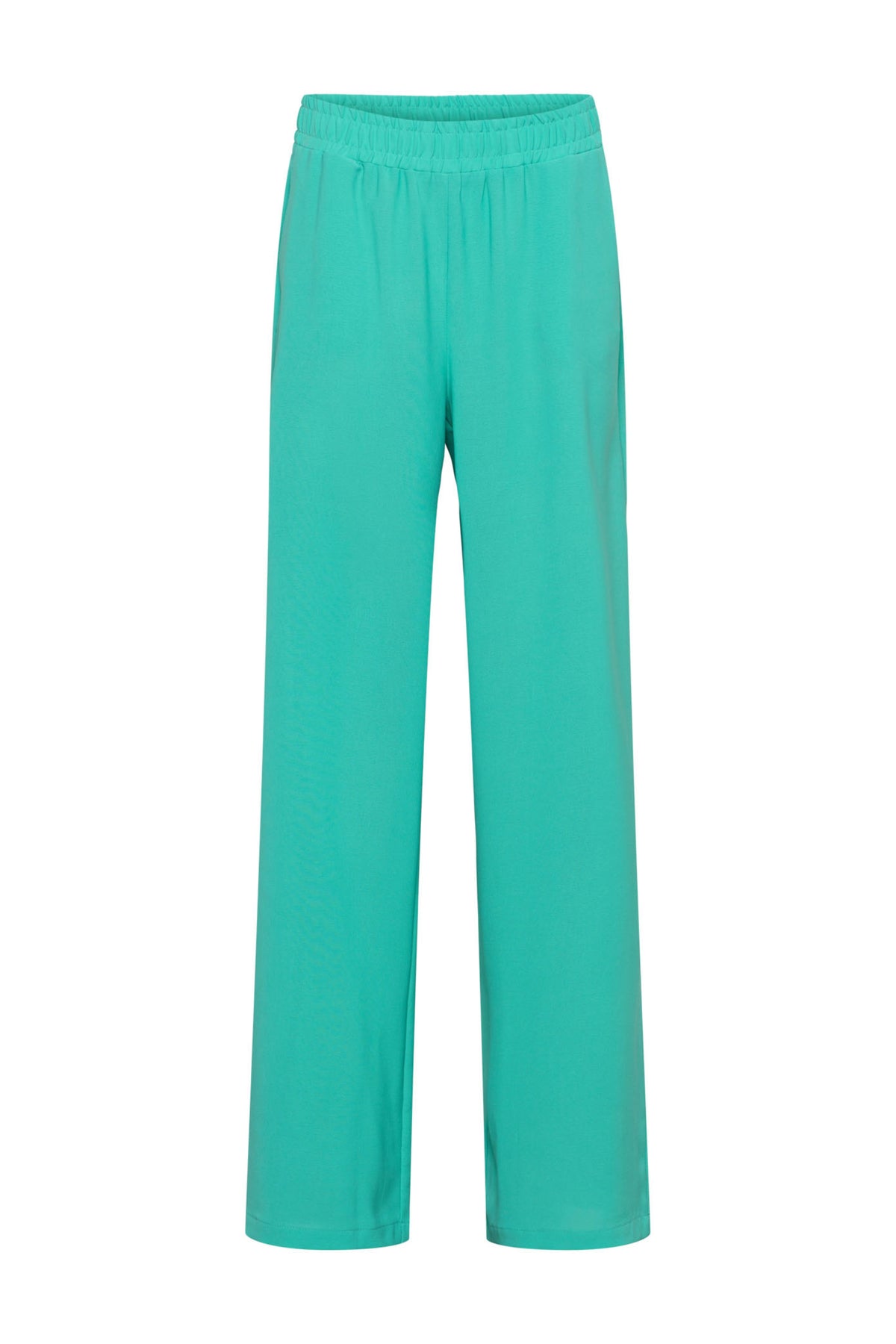 Lichtgroene broek van &Co woman, model Nelly, met een comfortabele pasvorm en eenvoudige stijl, geschikt voor casual draagstijl.