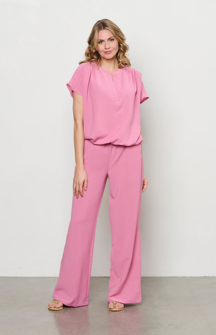 &Co woman Broek Nelly Vintage Pink PA366 Stretchshop.nl