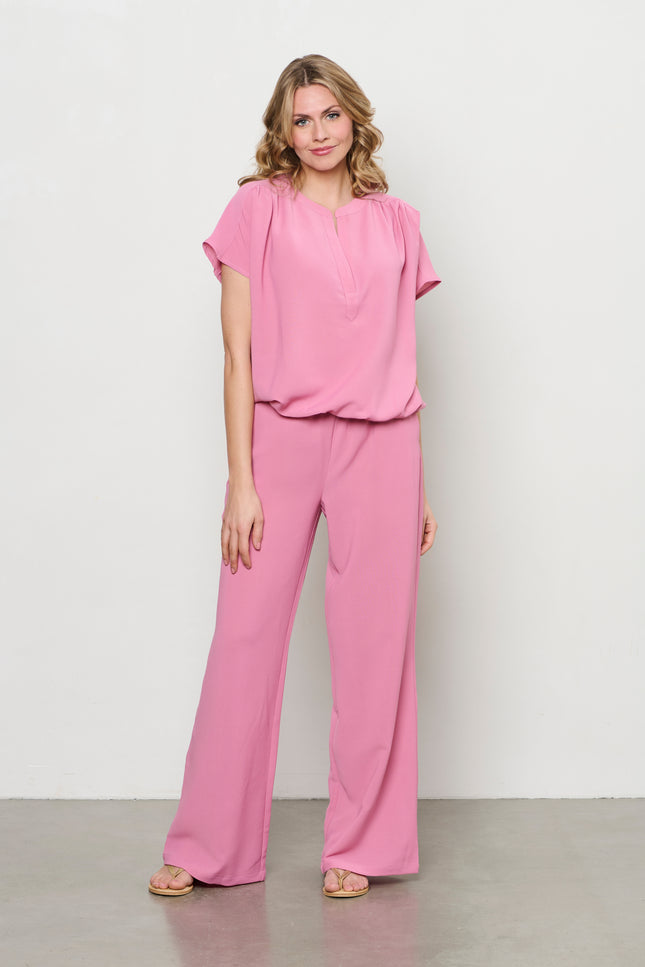 &Co woman Broek Nelly Vintage Pink PA366 Stretchshop.nl