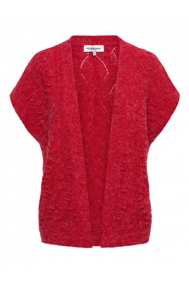&Co woman Gilet baila red GL107 Stretchshop.nl