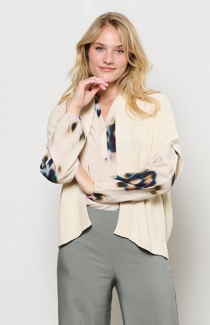 &Co woman Gilet Blakely Ecru GL110 Stretchshop.nl