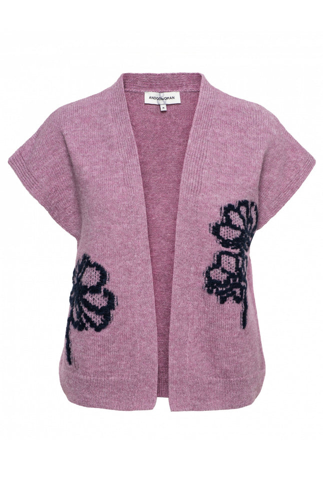 &Co woman Gilet brissa mauve GL108 Stretchshop.nl