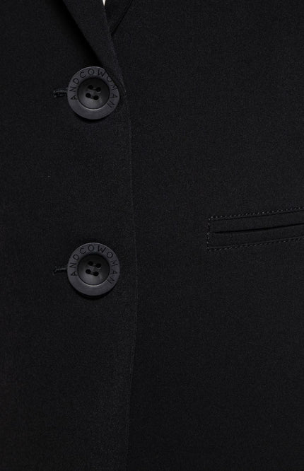 &Co woman blazer phileine Heavy travel zwart BZ167 Stretchshop.nl