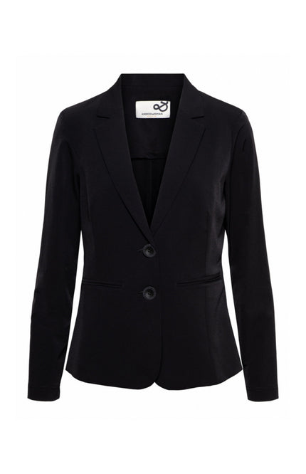 &Co woman Heavy Travel Blazer Phileine Zwart BZ167 Stretchshop.nl