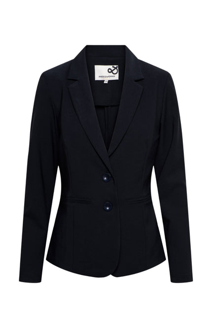 &Co woman Heavy Travel Blazer Phileine Navy BZ167 Stretchshop.nl