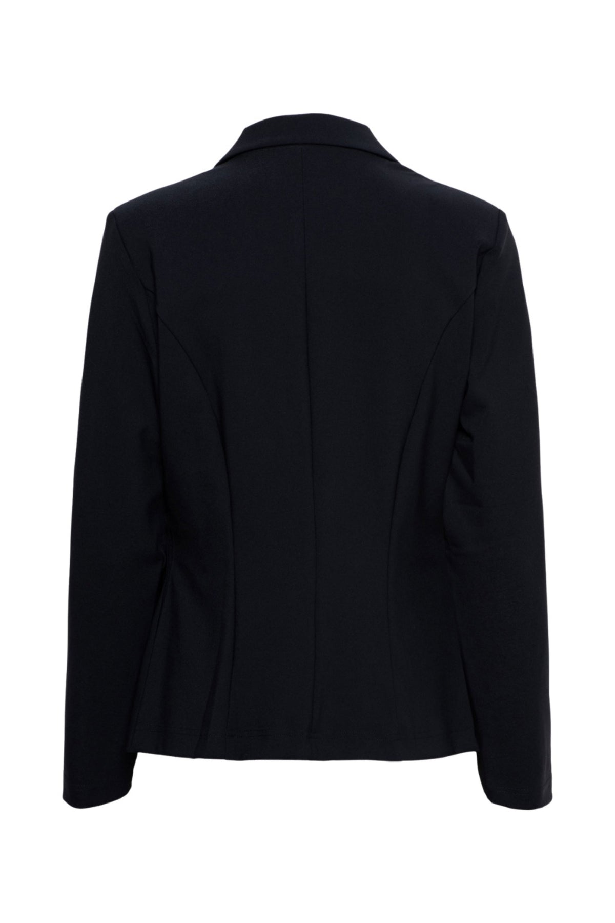 Navy blauwe Phileine Heavy Travel blazer van &Co woman, getoond in close-up met knopen en stijlvolle pasvorm.