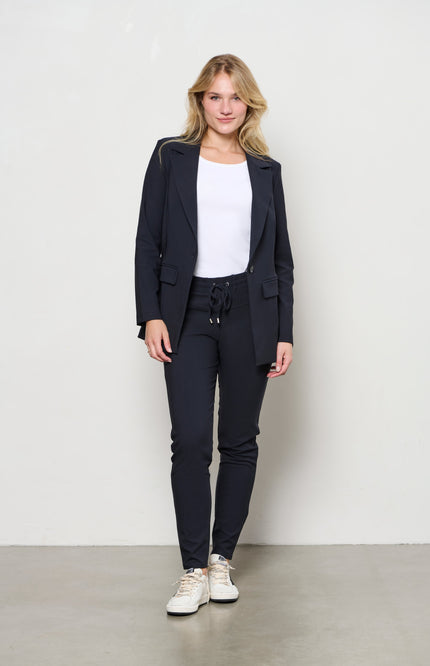 &Co woman Blazer Philline Heavy Travel Navy BZ165 Stretchshop.nl