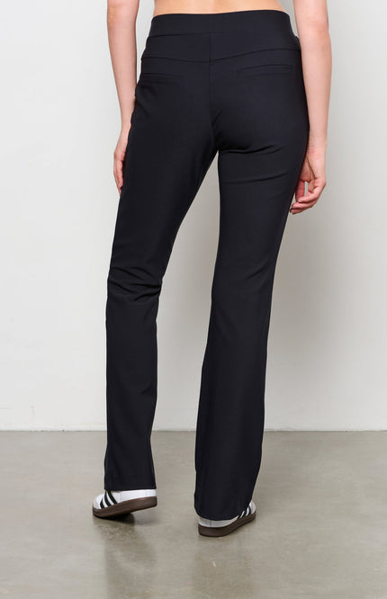&Co woman Broek pacey flared heavy travel zwart PA343 Stretchshop.nl