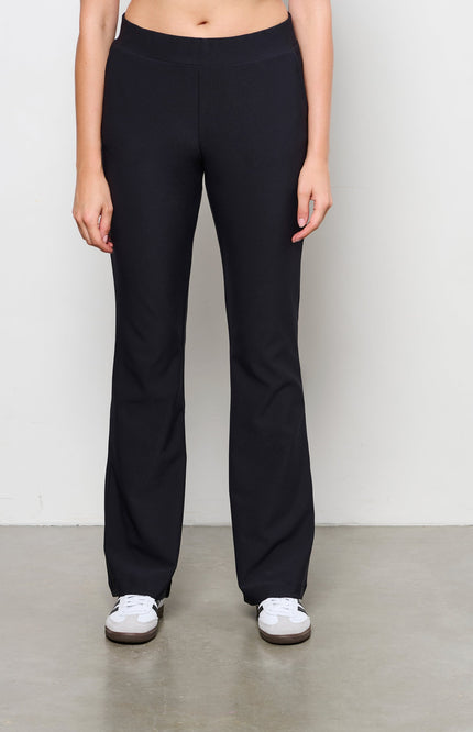 &Co woman Broek pacey flared heavy travel zwart PA343 Stretchshop.nl