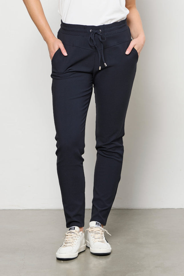 &Co woman Broek Penny Heavy Travel Navy PA347 Stretchshop.nl