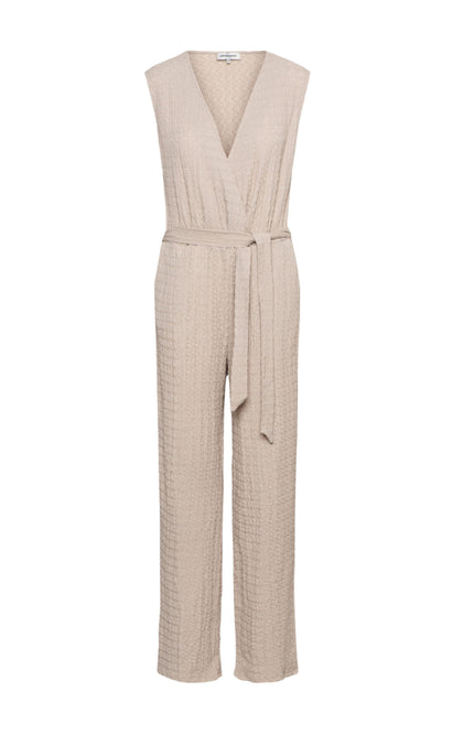 &Co woman Jumpsuit Tamarinde Sand JU113 Stretchshop.nl