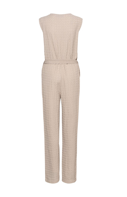 &Co woman Jumpsuit Tamarinde Sand JU113 Stretchshop.nl