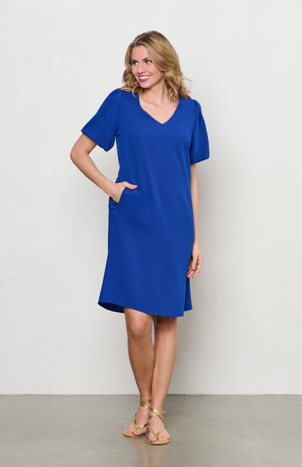 &Co woman Jurk Loua Cobalt DR284 Stretchshop.nl