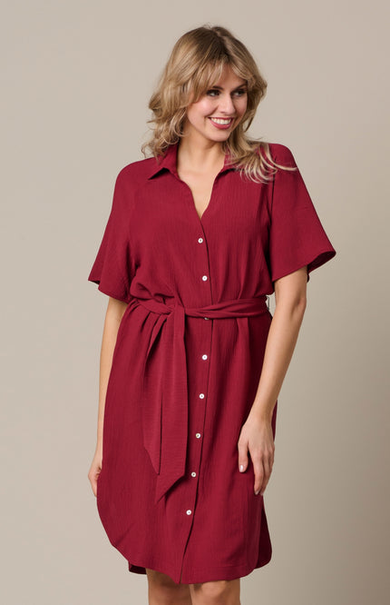&Co woman Jurk Margo Claret DR303 Stretchshop.nl