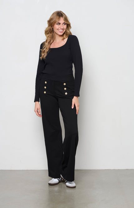 &Co woman T-shirt samara black ts262 Stretchshop.nl