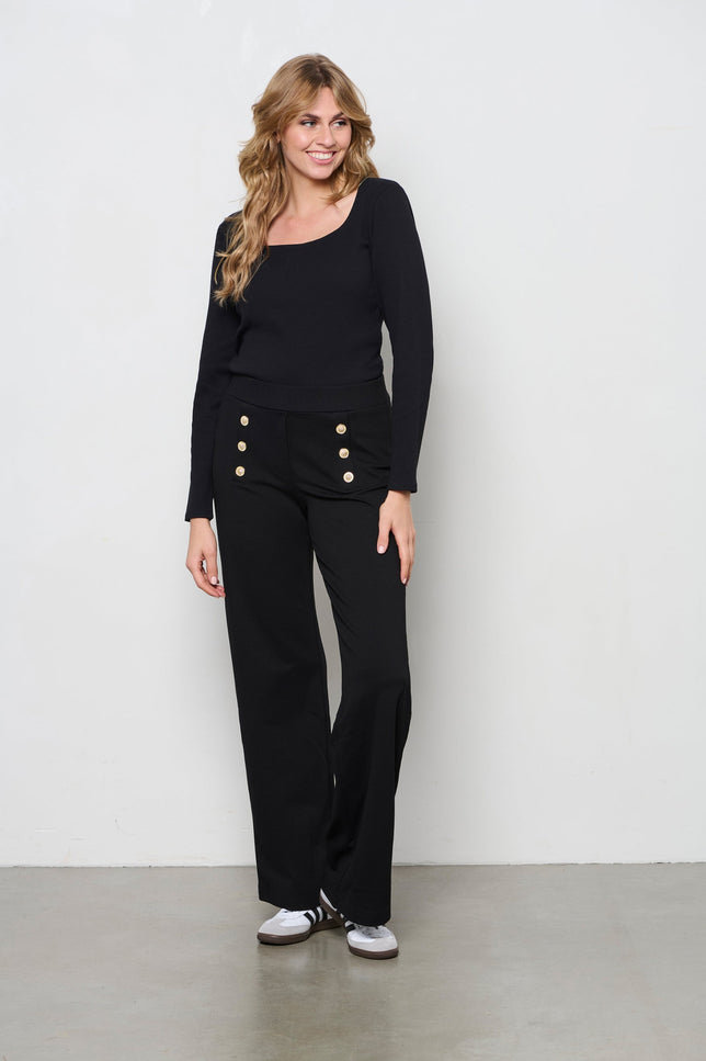 &Co woman T-shirt samara black ts262 Stretchshop.nl