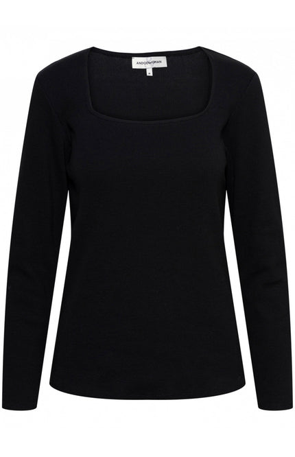&Co woman T-shirt samara black ts262 Stretchshop.nl