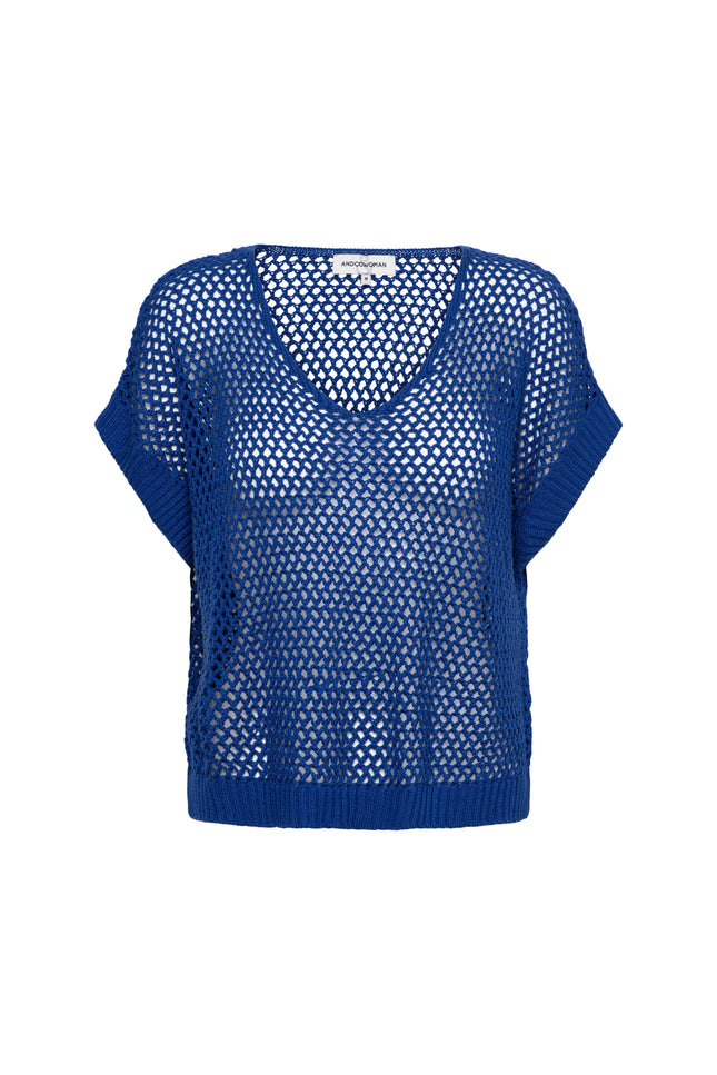 &Co woman Top Beth Cobalt PU131 Stretchshop.nl