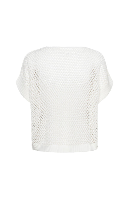 &Co woman Top Beth Off White PU131 Stretchshop.nl