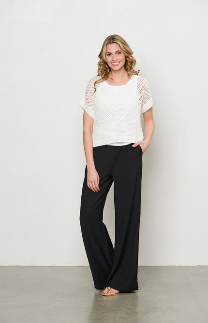 &Co woman Top Beth Off White PU131 Stretchshop.nl