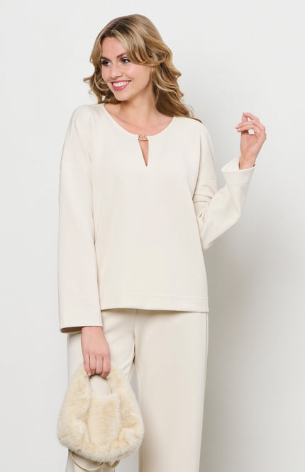 &Co woman Top Daca Beige TO308 Stretchshop.nl