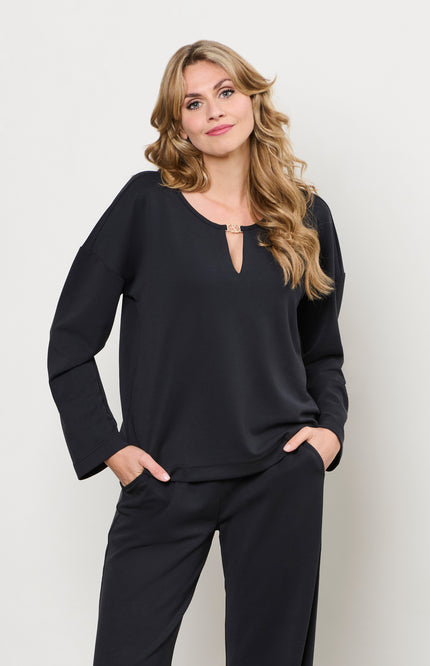 &Co woman Top Daca Black TO308 Stretchshop.nl
