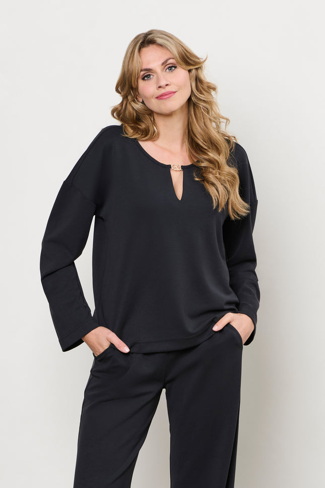 &Co woman Top Daca Black TO308 Stretchshop.nl