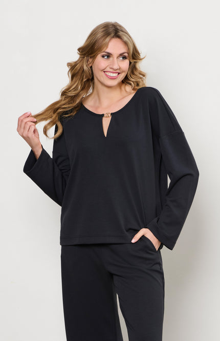 &Co woman Top Daca Black TO308 Stretchshop.nl
