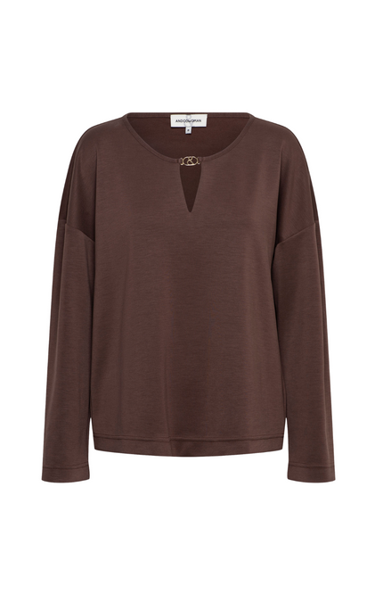 &Co woman Top Daca Chocolate TO308 Stretchshop.nl