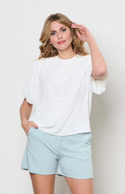 &Co woman Top Essie White TO295 Stretchshop.nl