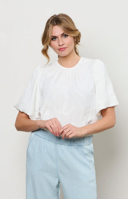 &Co woman Top Essie White TO295 Stretchshop.nl