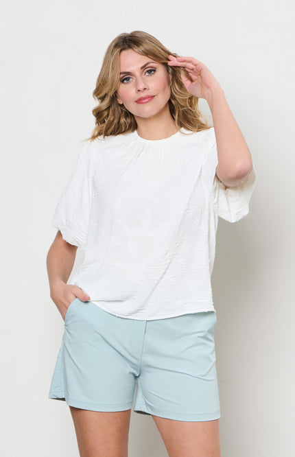 &Co woman Top Essie White TO295 Stretchshop.nl