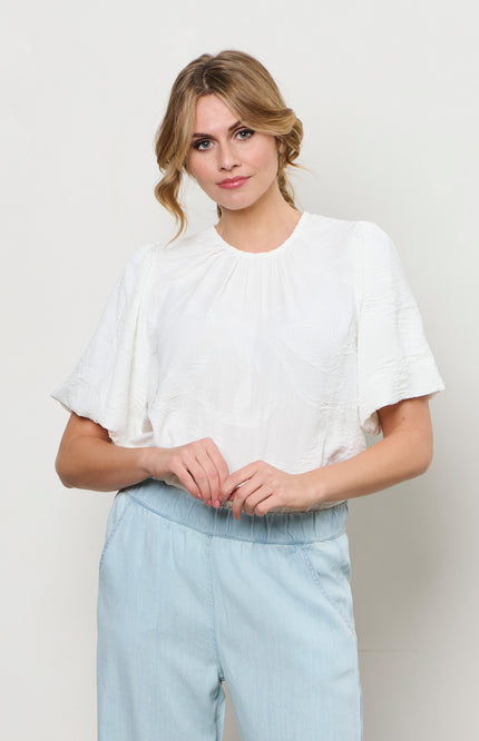 &Co woman Top Essie White TO295 Stretchshop.nl