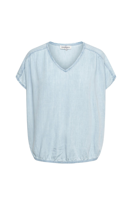 &Co woman Top Jessie Light Denim TO294 Stretchshop.nl