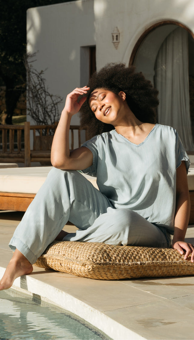 &Co woman Top Jessie Light Denim TO294 Stretchshop.nl