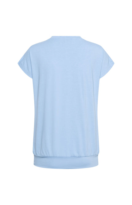 &Co woman Top Lucia Chambray Blue TO280 Stretchshop.nl