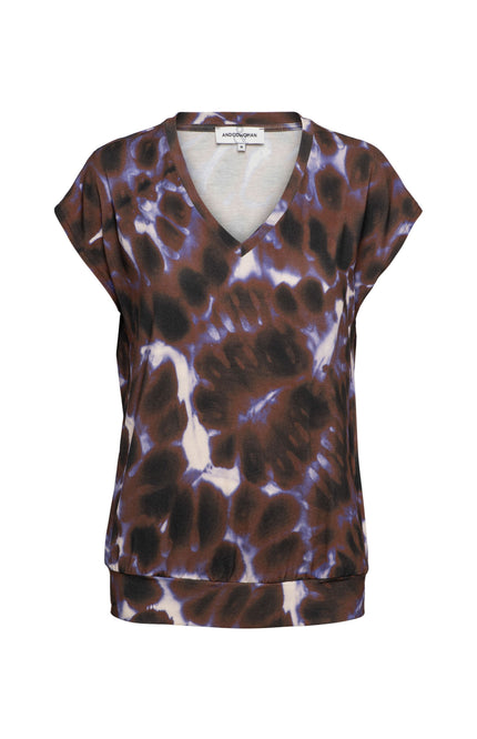 &Co woman Top Lucia Purple Tie-Dye Iris Multi TO315 Stretchshop.nl