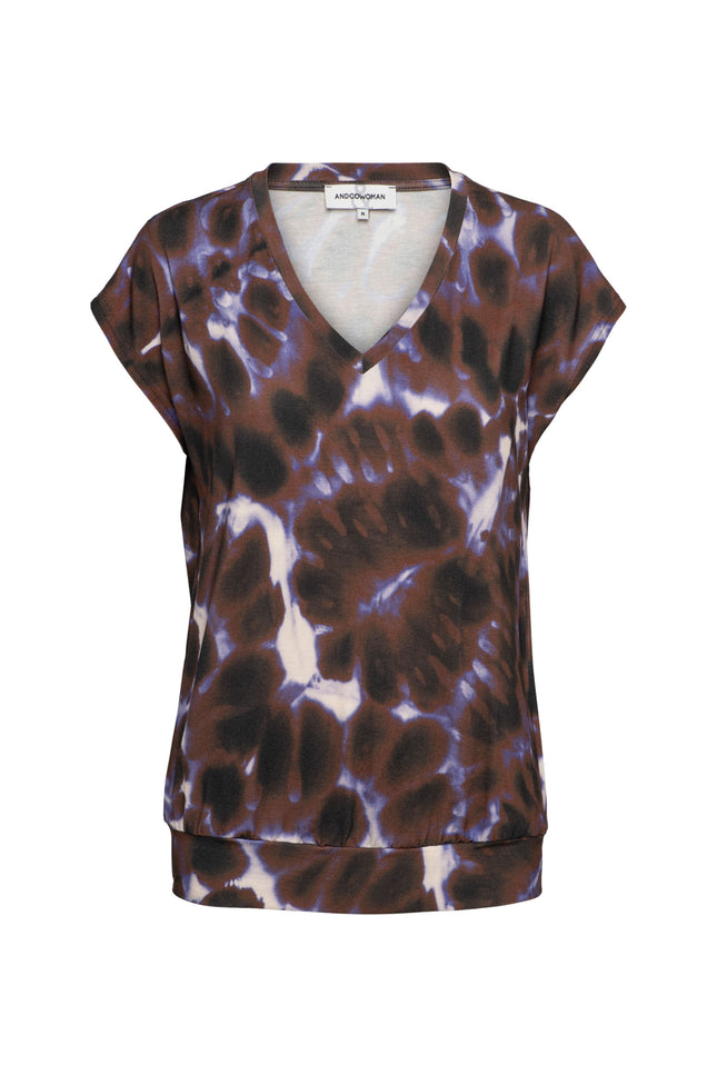&Co woman Top Lucia Purple Tie-Dye Iris Multi TO315 Stretchshop.nl