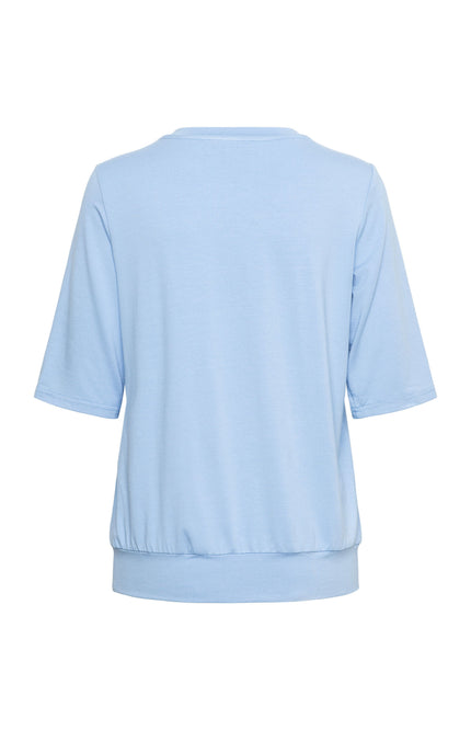 &Co woman Top Lucille Chambray Blue TO279 Stretchshop.nl