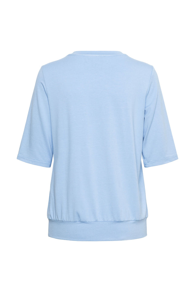 &Co woman Top Lucille Chambray Blue TO279 Stretchshop.nl