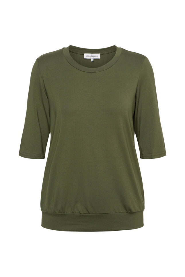 &Co woman Top Lucille Olive TO279 Stretchshop.nl