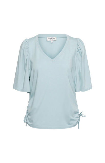 &Co woman Top Misha Pastel Turquoise TO291 Stretchshop.nl